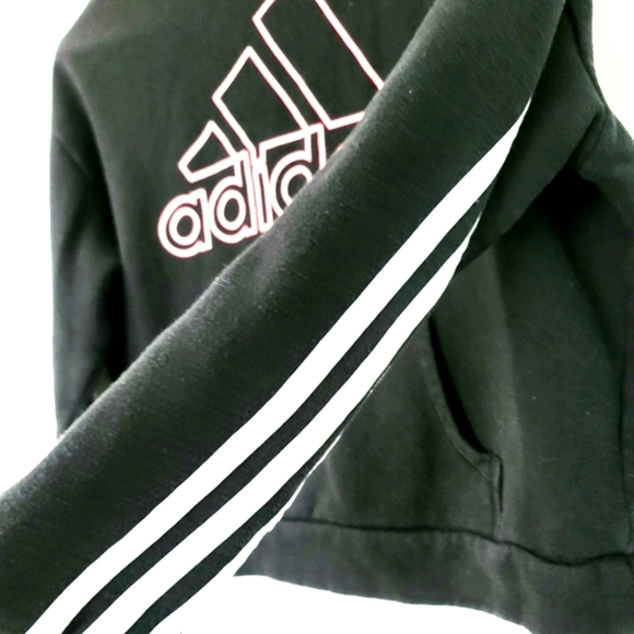 Adidas Youth Pull-Over Crop Hoodie Size L - Picture 6 of 15